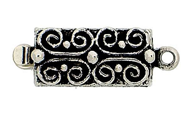 13495-01-25 Claspgarten Slotje met springtong mechanisme, Old Palladium-0