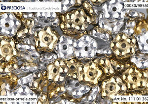 FN-00030-98550 California Silver Forget-Me-Not Beads 50 Pc.-12960