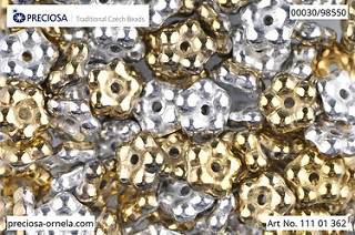 FN-00030-98550 California Silver Forget-Me-Not Beads 50 Pc.-12960