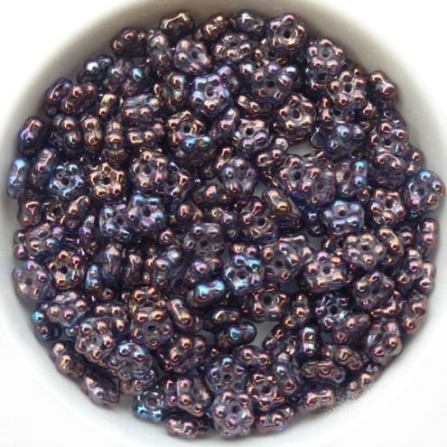 FN-00030-15781 Crystal Purple Iris Forget-Me-Not Beads 50 Pc.-12972