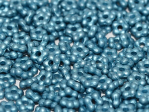 FN-02010-29436 Metallic Mat Blue Turquoise Forget-Me-Not Beads 50 Pc.-12962