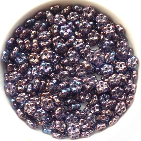 FN-00030-15781 Crystal Purple Iris Forget-Me-Not Beads 50 Pc.-0