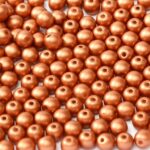 04-R-02010-29410 Alabaster Metallic Mat Copper Round 4 mm. 100 Pc.-0