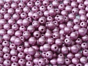 04-R-02010-29428 Alabaster Metallic Mat Magenta Round 4 mm. 100 Pc.-0