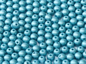 04-R-02010-29436 Alabaster Metallic Mat Arctic Blue Round 4 mm. 100 Pc.-0