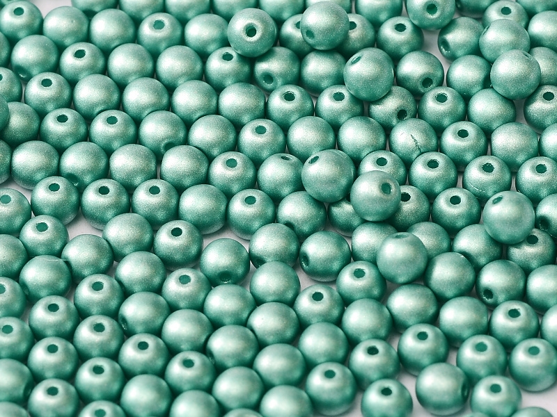 06-R-02010-29455 Alabaster Metallic Mat Teal Round 6 mm. 50 Pc.-0 06-R-02010-29455 Alabaster Metallic Mat Teal Round 6 mm. 50 Pc.-0