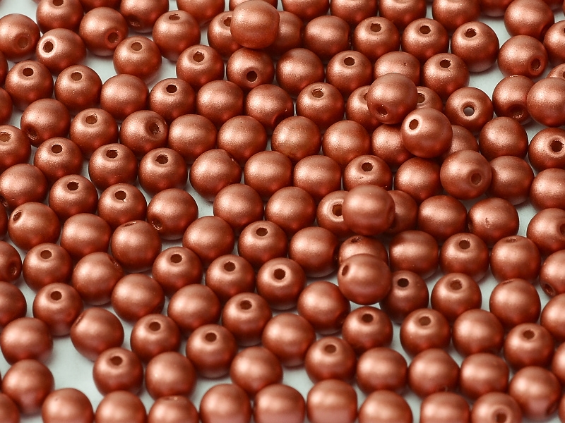 06-R-02010-29408 Alabaster Metallic Mat Brick Red Round 6 mm. 50 Pc.-0 06-R-02010-29408 Alabaster Metallic Mat Brick Red Round 6 mm. 50 Pc.-0