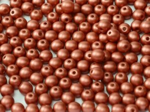 10-R-02010-29408 Alabaster Metallic Mat Brick Red 10 mm. 15 Pc.-0