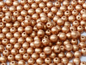 10-R-02010-29412 Alabaster Metallic Mat Light Copper 10 mm. 15 Pc.-0
