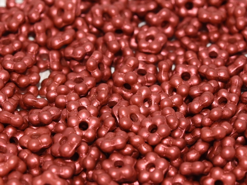 FN-02010-01890 Red Magma Forget-Me-Not Beads 50 Pc.-12964