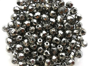 0020242 Crystal Full Chrome facet 4 mm. 50 Pc.-0