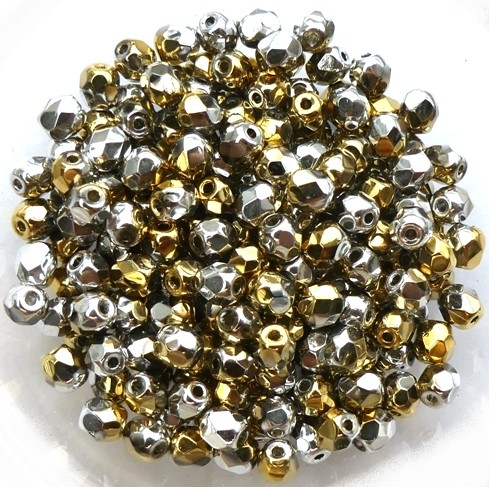 0020277 California Silver facet 4 mm. 50 Pc.-0