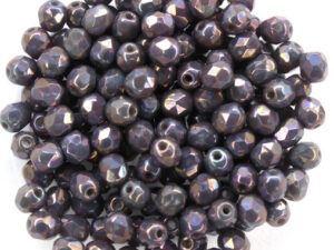0080518 Opaque Grey Nebula facet 4 mm. 50 Pc.-0