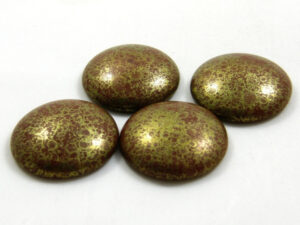 CP-18 Opaque Choco Bronze Cabochon Par Puca® 18 mm. Round-13488