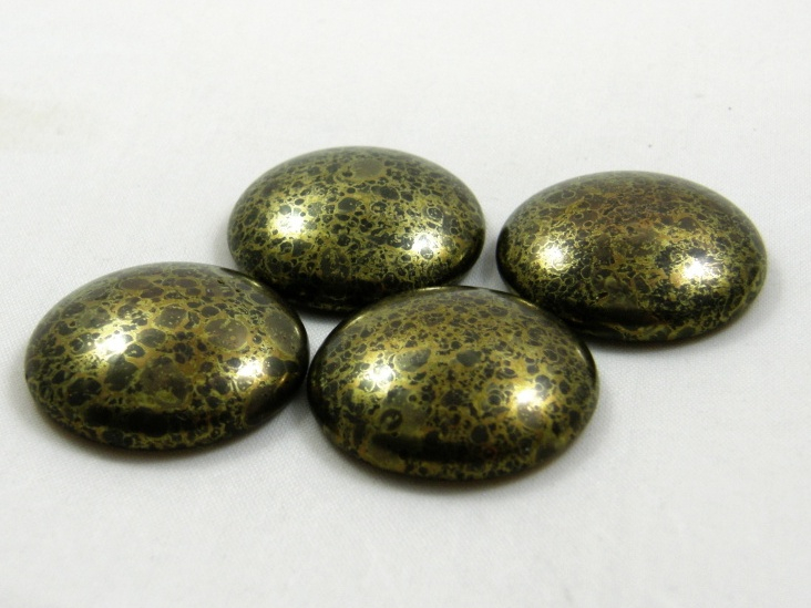 CP-18 Opaque Dark Choco Bronze Cabochon Par Puca® 18 mm. Round-13540
