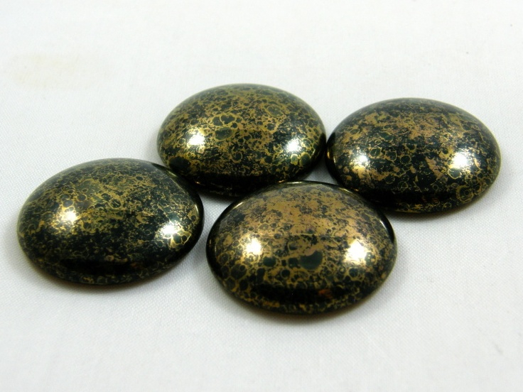CP-18 Jet Bronze Cabochon Par Puca® 18 mm. Round-13482