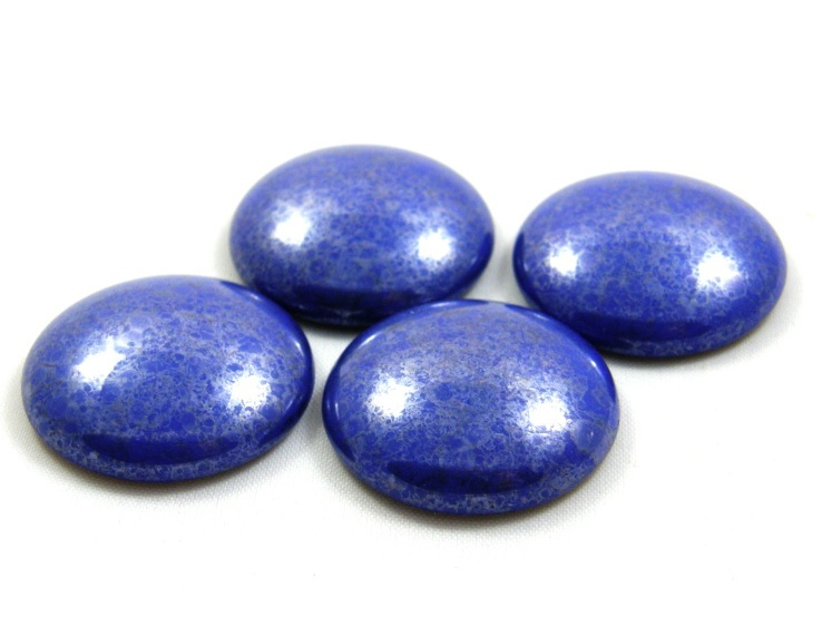 CP-18 Opaque Sapphire Silver Cabochon Par Puca® 18 mm. Round-13467