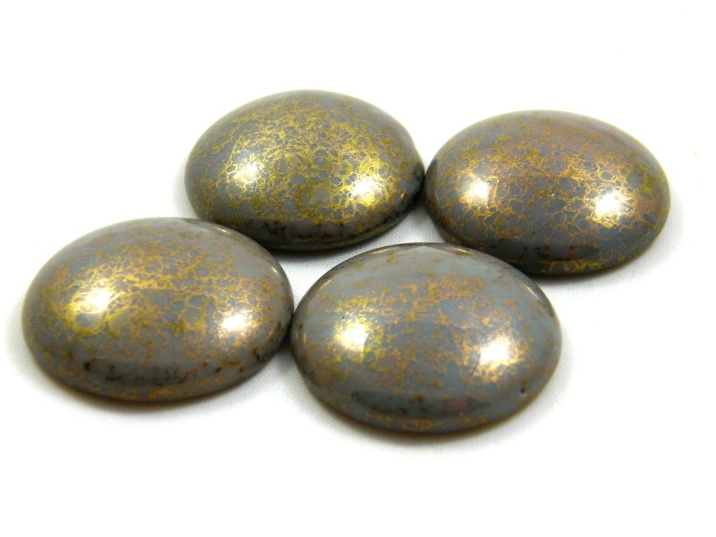 CP-25 Opaque Grey Bronze Cabochon Par Puca® 25 mm. Round-13508