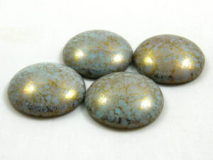 CP-18 Opaque Aqua Bronze Cabochon Par Puca® 18 mm. Round-13476