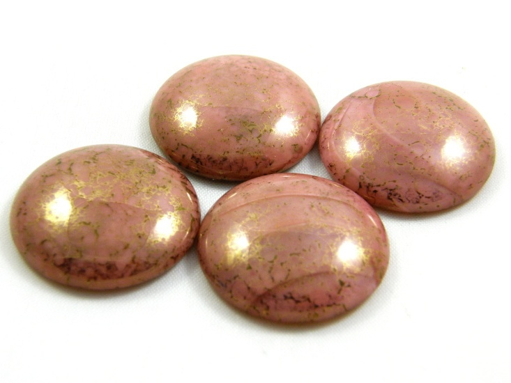 CP-25 Opaque Rose Bronze Cabochon Par Puca® 25 mm. Round-13496