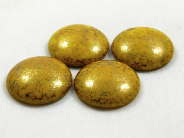 CP-25 Opaque Jonquil Bronze Cabochon Par Puca® 25 mm. Round-13492
