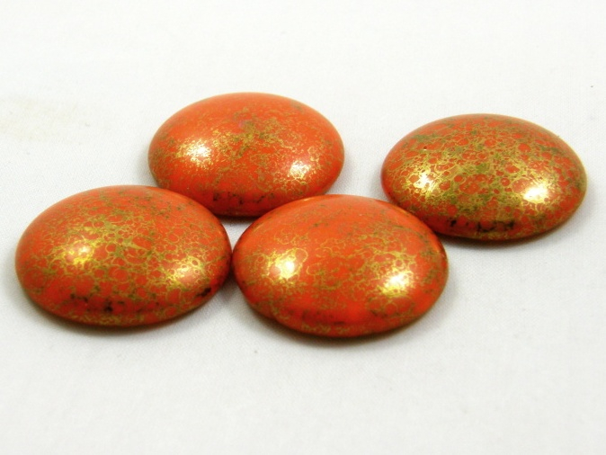 CP-25 Opaque Hyacinth Bronze Cabochon Par Puca® 25 mm. Round-13502