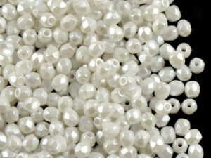 FP-04-02010-25001 Pastel White Pearl facet 4 mm. 50 Pc.-13396