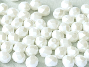 FP-04-02010-25001 Pastel White Pearl facet 4 mm. 50 Pc.-13397