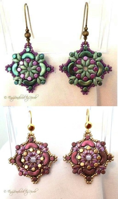 Jolene Earrings, by Nicole from EnvyBeadwork, free tutorial with Arcos and Minos-0