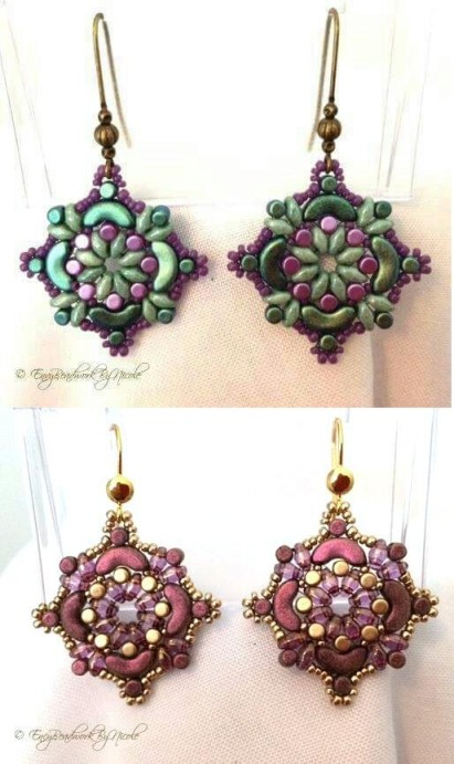 Jolene Earrings, by Nicole from EnvyBeadwork, free tutorial with Arcos and Minos-0