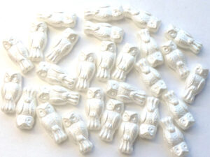 OWL-02010-25001 Owl Bead Pastel Pearl White 12 Pc.-13050