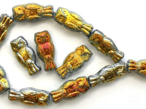 OWL-00030-28003 Owl Bead Crystal Full Marea 12 Pc.-13064