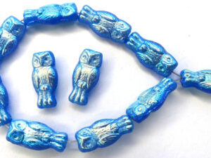 OWL-62010-28703 Owl Bead Indigo Full AB 12 Pc.-13083