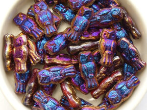 OWL-93420-29503 Owl Bead Opaque Red Full Sliperit 12 Pc.-13099