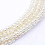 03-132-19001-10000 Shiny Light Cream Glass Pearl 150 Pc. -0