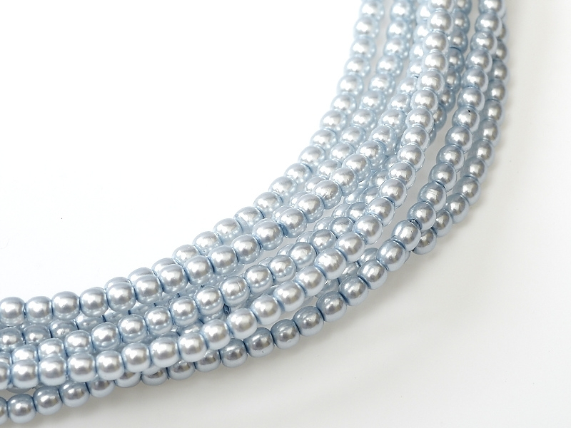 04-132-19001-70462 Shiny Powder Grey/Blue Glass Pearl 120 Pc.-0 04-132-19001-70462 Shiny Powder Grey/Blue Glass Pearl 120 Pc.-0