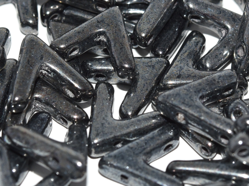 AVA-23980-14400 Jet Hematite AVA Beads 10 Pc.-0 AVA-23980-14400 Jet Hematite AVA Beads 10 Pc.-0