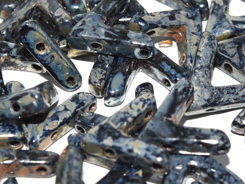 AVA-23980-43400 Jet Silver Picasso AVA Beads 10 Pc.-0 AVA-23980-43400 Jet Silver Picasso AVA Beads 10 Pc.-0
