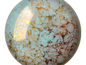 CP-18 Opaque Aqua Bronze Cabochon Par Puca® 18 mm. Round-0