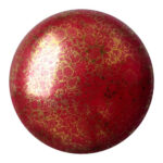 CP-25 Opaque Coral Red Bronze Cabochon Par Puca® 25 mm. Round-0