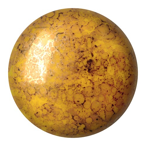CP-18 Opaque Jonquil Bronze Cabochon Par Puca® 18 mm. Round-0