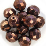 0030284 Jet Dark Bronze Vega Luster Facet 12 mm. 4 Pc.-0