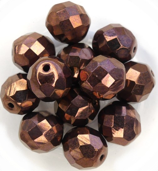 0030284 Jet Dark Bronze Vega Luster Facet 12 mm. 4 Pc.-0 0030284 Jet Dark Bronze Vega Luster Facet 12 mm. 4 Pc.-0