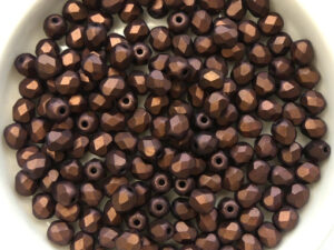 0080636 Jet Matte Vega facet, 4 mm. 50 Pc.-0