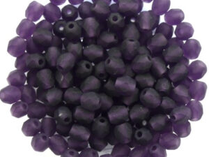 0080680 Matte Tanzanite facet, 4 mm. 50 Pc.-0