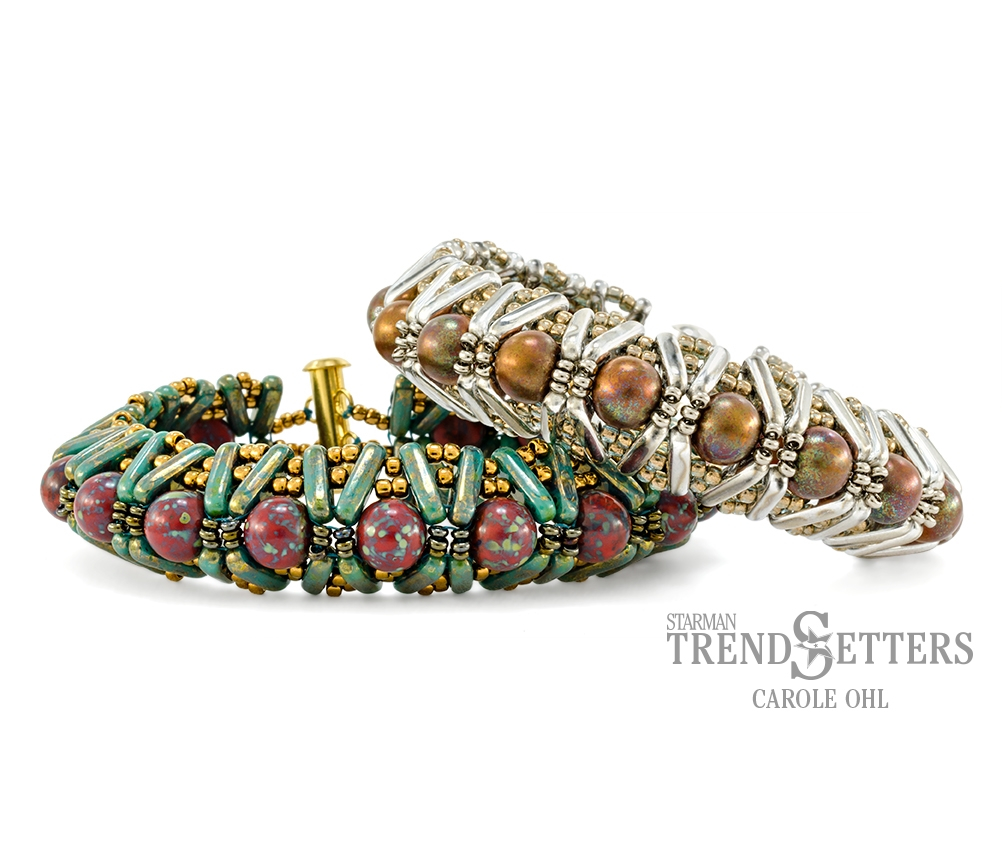Denali Cuff, Free Pattern with CzechMates™ Beam Beads.-0 Denali Cuff, Free Pattern with CzechMates™ Beam Beads.-0