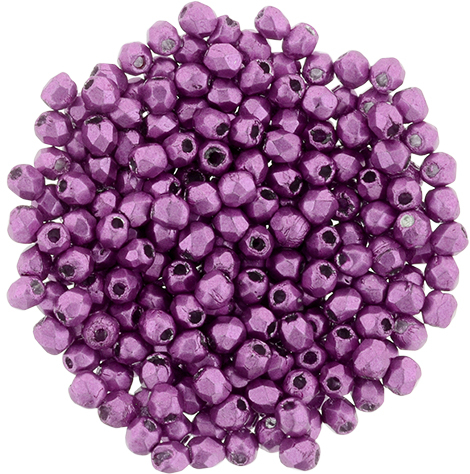 FP-2,5-77062CR Fire Polished ColorTrends: Saturated Metallic Pink Yarrow 2,5 mm.-0 FP-2,5-77062CR Fire Polished ColorTrends: Saturated Metallic Pink Yarrow 2,5 mm.-0