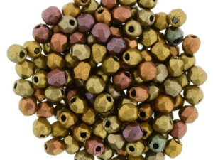 FP-2,5-00030-01640JT Fire Polished Matte Metallic Bronze Iris 2,5 mm.-0