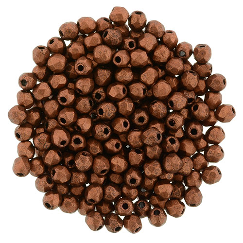FP-2,5-00030-01750JT Fire Polished Matte Metallic Dark Copper 2,5 mm.-0 FP-2,5-00030-01750JT Fire Polished Matte Metallic Dark Copper 2,5 mm.-0