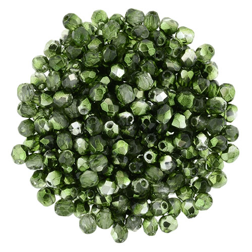 FP-2,5-K5507CR Fire Polished Mirror-Fern Green 2,5 mm.-0